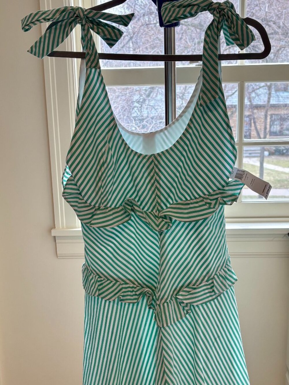 BCBGeneration Tie Shoulder Mini Dress | Jade Green, Size: 6